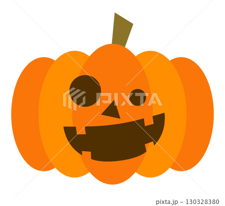 可愛いハロウィンのカボチャのイラスト アイコン イラスト シンプル ベクター素材 130328380