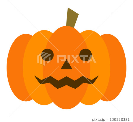 可愛いハロウィンのカボチャのイラスト アイコン イラスト シンプル ベクター素材 130328381