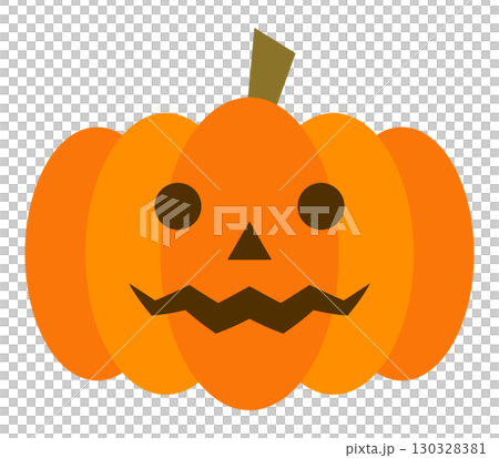 可愛いハロウィンのカボチャのイラスト アイコン イラスト シンプル ベクター素材 130328381