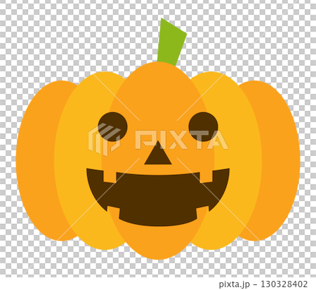 Cute Halloween pumpkin illustration icon illustration simple vector material 130328402