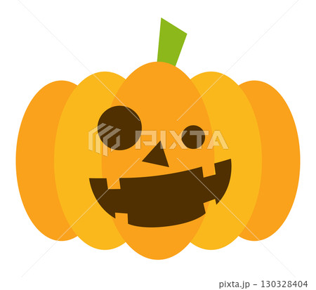 可愛いハロウィンのカボチャのイラスト アイコン イラスト シンプル ベクター素材 130328404