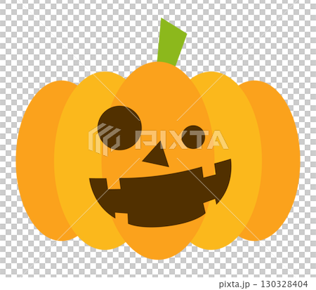 可愛いハロウィンのカボチャのイラスト アイコン イラスト シンプル ベクター素材 130328404