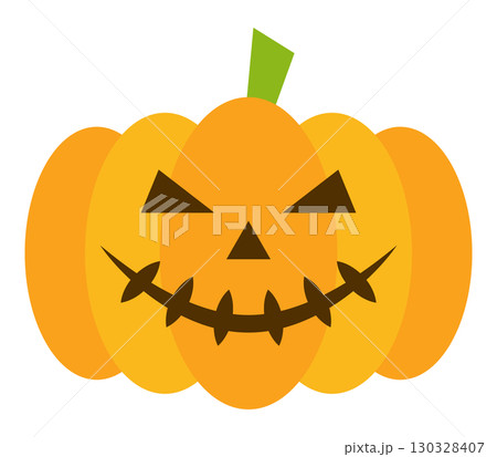 可愛いハロウィンのカボチャのイラスト アイコン イラスト シンプル ベクター素材 130328407