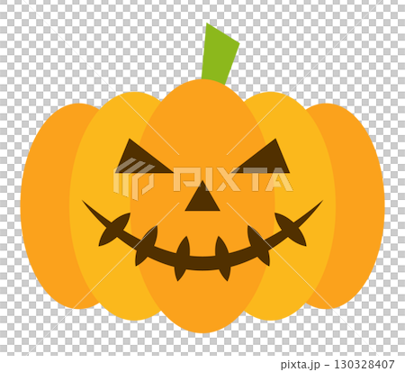 可愛いハロウィンのカボチャのイラスト アイコン イラスト シンプル ベクター素材 130328407