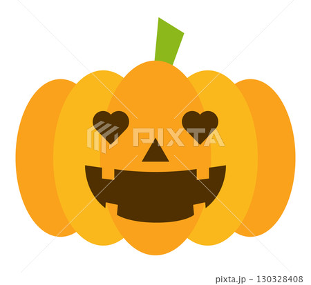 可愛いハロウィンのカボチャのイラスト アイコン イラスト シンプル ベクター素材 130328408