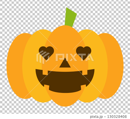可愛いハロウィンのカボチャのイラスト アイコン イラスト シンプル ベクター素材 130328408