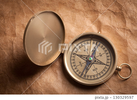 Compass on old paper Compass on old paper 130329597