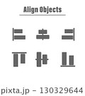 Icon align object , vectors illustration 130329644