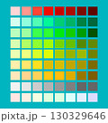Red, green, yellow, gray color palette 130329646