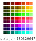 color palette red, green, yellow, purple, pink, blue 130329647