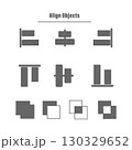 Align and shape modes: vectors illustration 130329652
