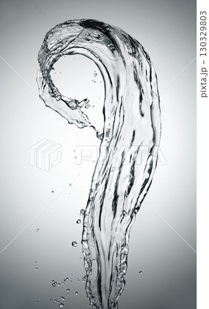 Water splashing with drops 130329803