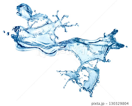 Water splash on white Water splash on white 130329804