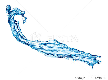 Water splash on white Water splash on white 130329805