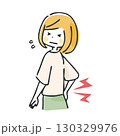 腰痛の女性 130329976