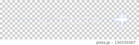 飛行機雲(軌跡)と飛行機のシルエットの装飾イラスト 飛行機雲(軌跡)と飛行機のシルエットの装飾イラスト 130330367