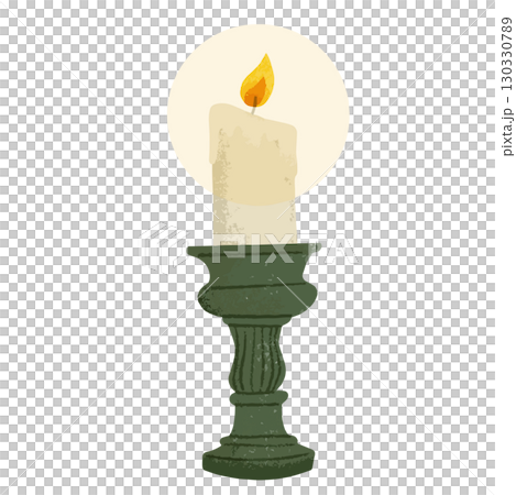 燭台上點燃的蠟燭 130330789
