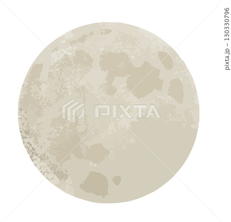 手書き風の満月のイラスト 130330796