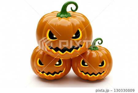 ハロウィンのカボチャ ジャックオーランタン 130330809