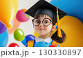 Girl successful graduate in school. 130330897