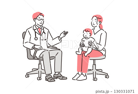 病院での診察シーン男性医師3 130331071