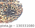 mixed red cargo and black jasmine rice paddy texture and background 130331080