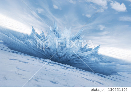 冬の雪で作られた抽象的な幾何学的な風景 冬の雪で作られた抽象的な幾何学的な風景 130331193