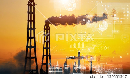 工業プラントと統計データのコンセプト 130331347