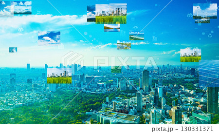 緑豊かな都市と環境テクノロジーのコンセプト 緑豊かな都市と環境テクノロジーのコンセプト 130331371