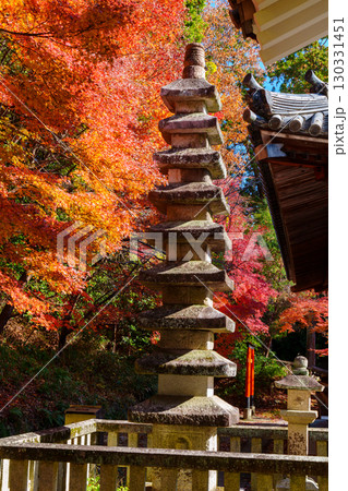 紅葉に包まれた宝積寺 130331451