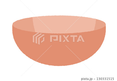 赤いボウルのフラットイラスト。食べ物を入れる為の器。プラスチックの食器。 赤いボウルのフラットイラスト。食べ物を入れる為の器。プラスチックの食器。 130331515