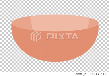 紅色碗的平面插圖。食物容器。塑膠餐具。 紅色碗的平面插圖。食物容器。塑膠餐具。 130331515