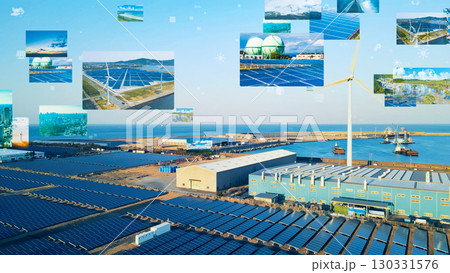 再生可能エネルギーと環境テクノロジーのコンセプト 130331576