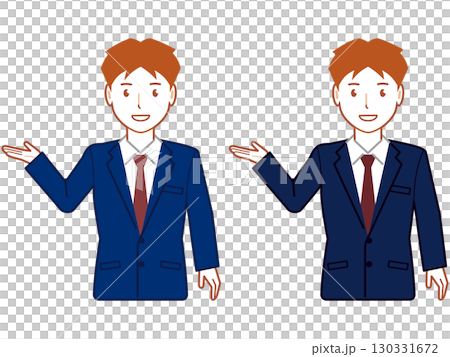 一位身穿海軍藍西裝、留著短髮的年輕男子指出 130331672