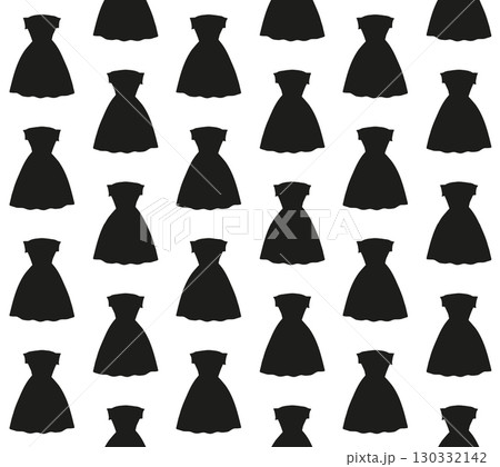 Vector seamless pattern of dress silhouette Vector seamless pattern of dress silhouette 130332142
