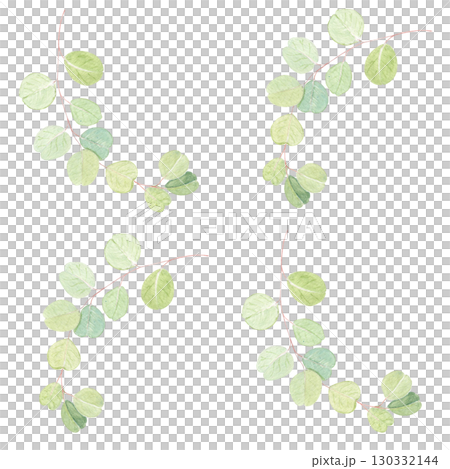 Eucalyptus branch with round leaves watercolor seamless pattern on white background. Hand-painted art ideal for textile, natural cosmetics branding, packaging, fabric, eco decor, stationery Eucalyptus branch with round leaves watercolor seamless pattern on white background. Hand-painted art ideal for textile, natural cosmetics branding, packaging, fabric, eco decor, stationery 130332144