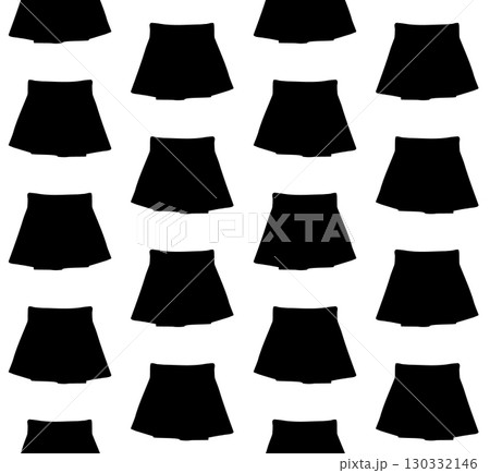 Vector seamless pattern of skirt silhouette 130332146