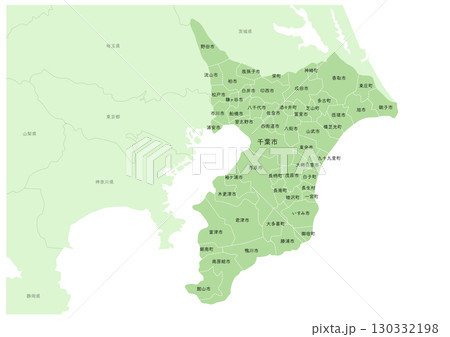 千葉県の都市名や行政区分付きの地図。日本の都市の地図シリーズ(市町村の地名、周辺地域含む) 千葉県の都市名や行政区分付きの地図。日本の都市の地図シリーズ(市町村の地名、周辺地域含む) 130332198