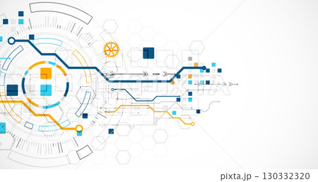 Abstract background. Scientific and technological concept with the use of technical elements formed in the shape of a circle. Vector Abstract background. Scientific and technological concept with the use of technical elements formed in the shape of a circle. Vector 130332320