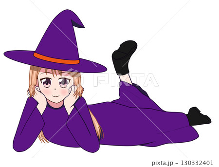 頬杖をつく魔女(ハロウィン) 頬杖をつく魔女(ハロウィン) 130332401