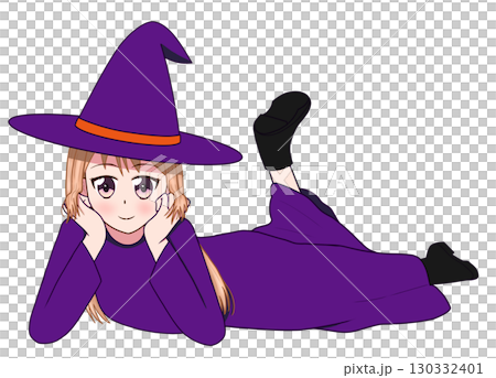 頬杖をつく魔女(ハロウィン) 頬杖をつく魔女(ハロウィン) 130332401