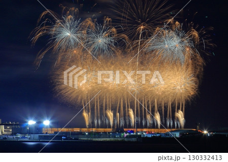 大阪万博打ち上げ花火（関門海峡花火大会の花火）2025年 130332413