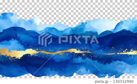 [Transparent] Watercolor_Blue_04 130332980