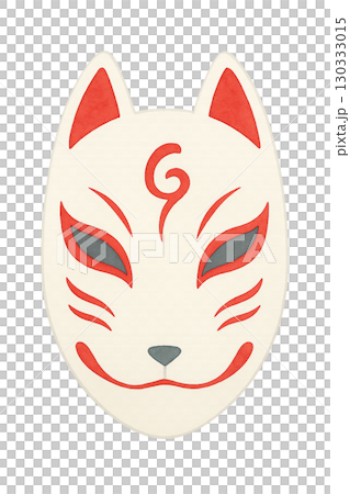 Fox mask illustration material Fox mask illustration material 130333015