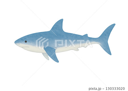 シンプルなサメのイラスト素材 130333020