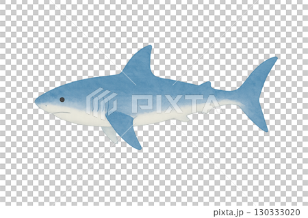 シンプルなサメのイラスト素材 130333020