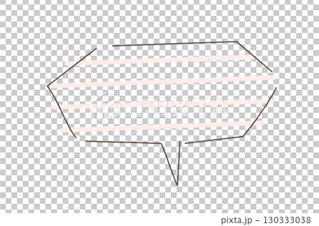 Hand-drawn simple pink border speech bubble Hand-drawn simple pink border speech bubble 130333038
