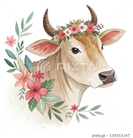 Element India Minimal Clipart Watercolor 130333147