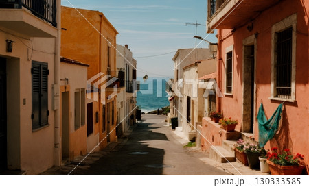 Seaside Town Charm, Quaint Streets, Coastal Life, Relaxed Pace. Great for European travel, charming destinations, local culture Seaside Town Charm, Quaint Streets, Coastal Life, Relaxed Pace. Great for European travel, charming destinations, local culture 130333585