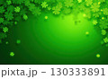 Green background with green clover. Сoncept Irish St. Patrick Day 130333891